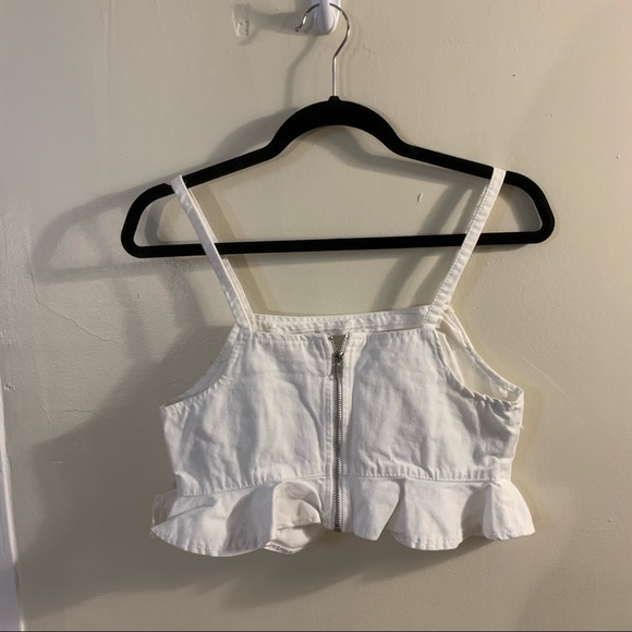 White Denim Top - Picture 4 of 7